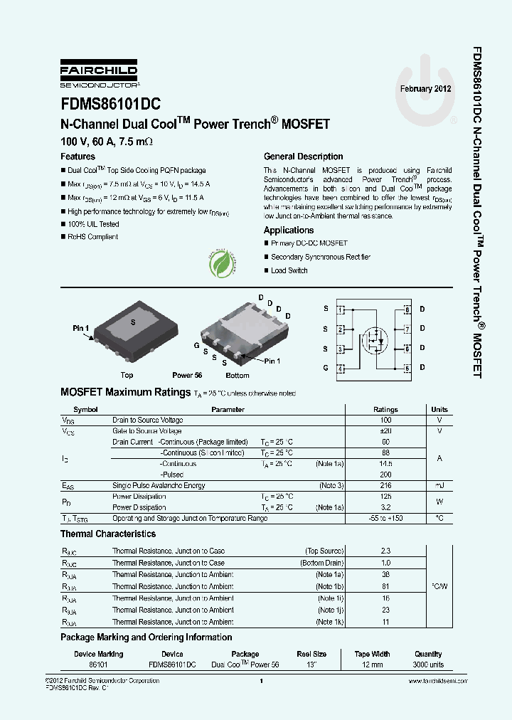 FDMS86101DC_4732018.PDF Datasheet