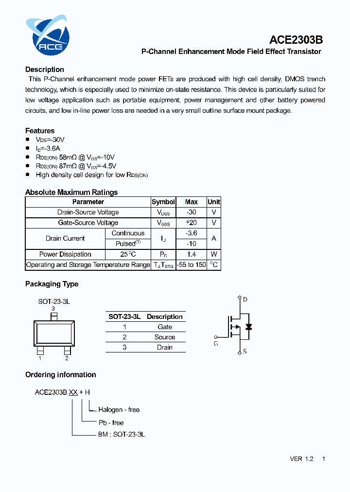 ACE2303B_4732796.PDF Datasheet