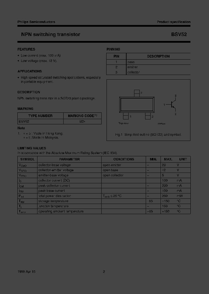 BSV52TR_4737804.PDF Datasheet