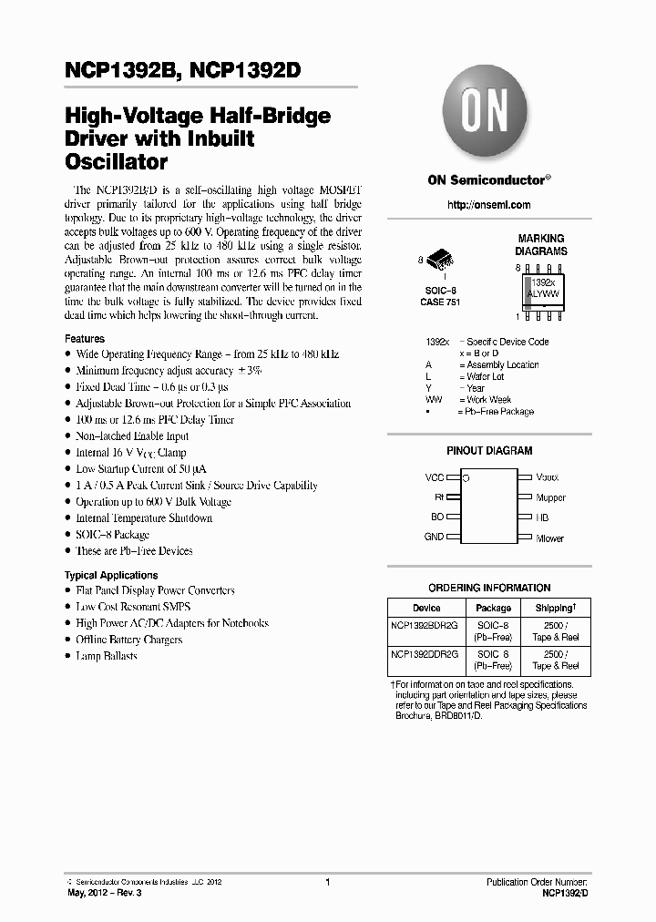 NCP1392BDR2G_4747551.PDF Datasheet