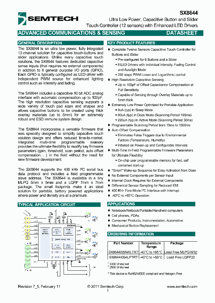 SX8644I05ALPTRT2_4749186.PDF Datasheet