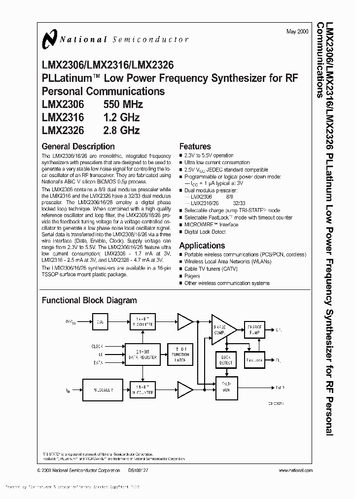 LMX2306LBX_4763733.PDF Datasheet