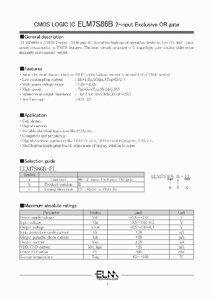ELM7S86B_4770119.PDF Datasheet