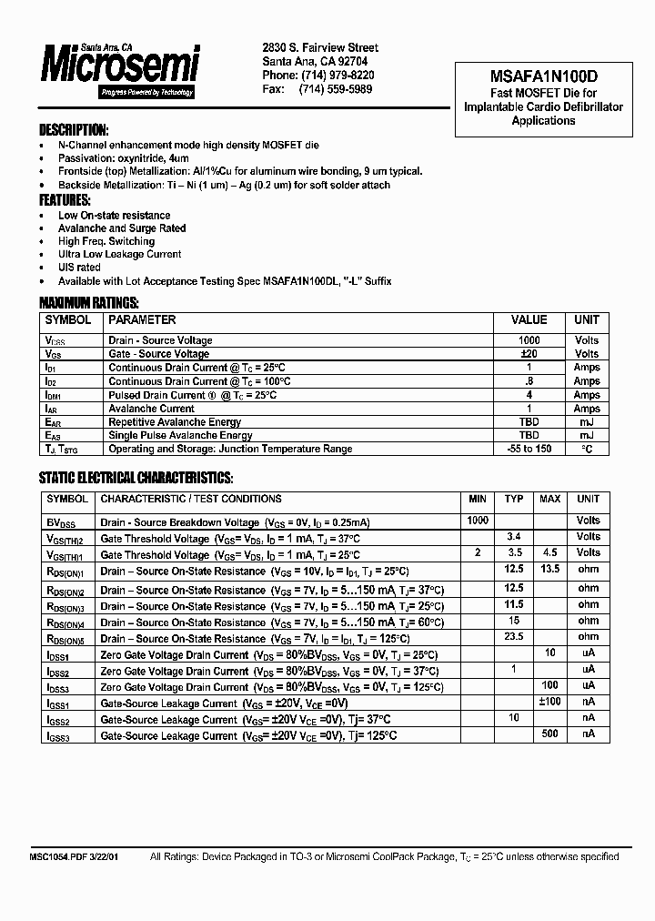 MSAFA1N100D01_4770423.PDF Datasheet