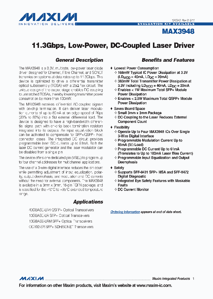 MAX3948_4772185.PDF Datasheet