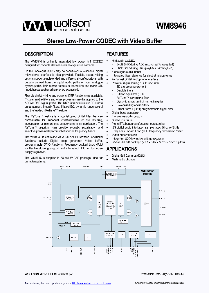 WM8946_4774207.PDF Datasheet
