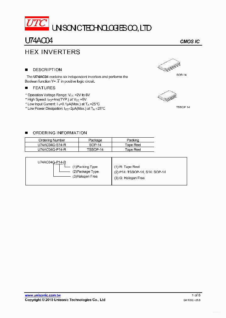 U74AC04_4775111.PDF Datasheet