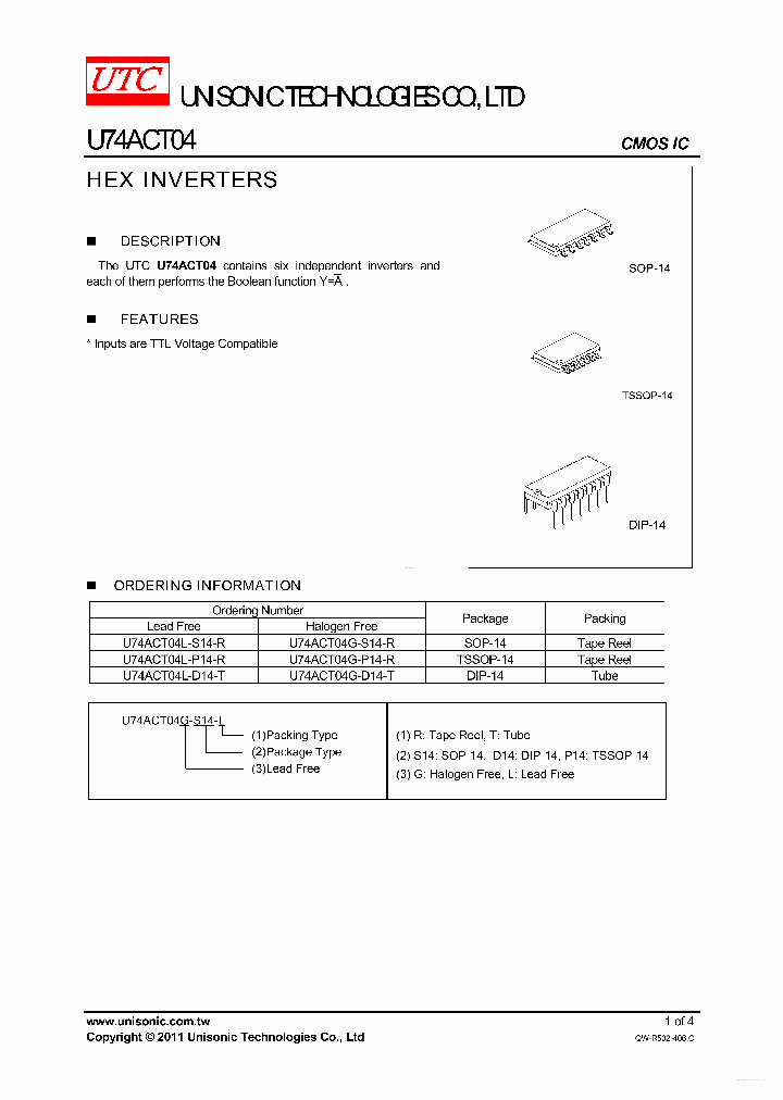 U74ACT04_4778649.PDF Datasheet