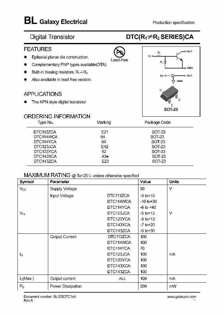 DTC123YCA_4780358.PDF Datasheet