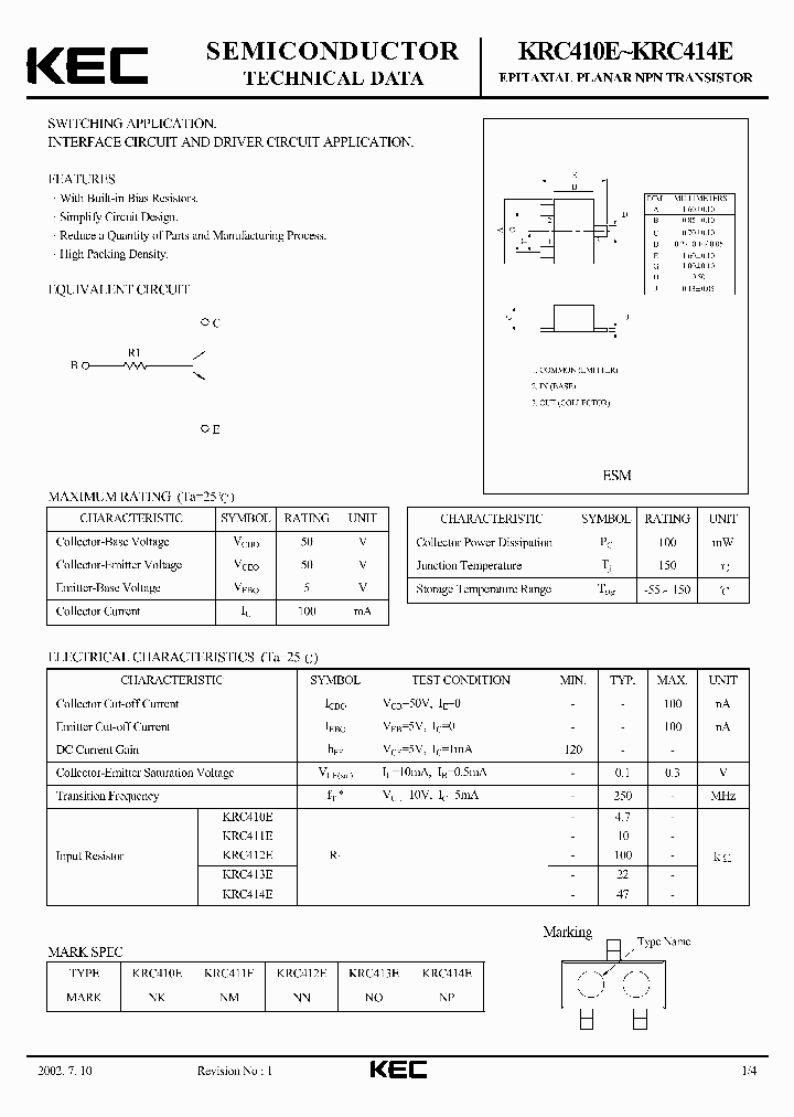 KRC411E_4781101.PDF Datasheet
