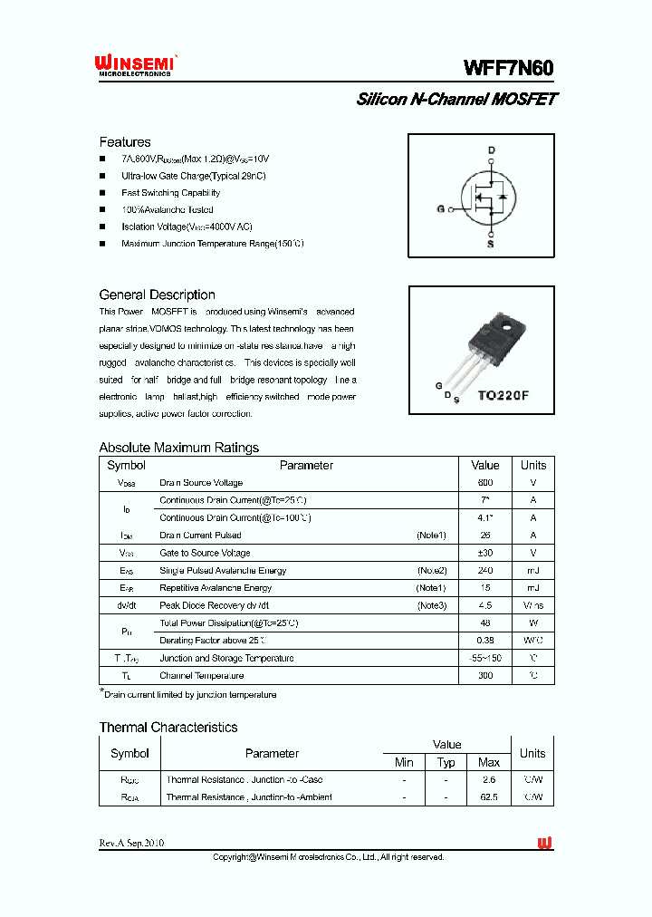 WFF7N60_4782129.PDF Datasheet