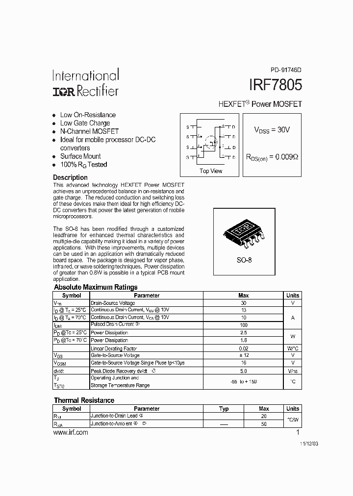 IRF7805TR_4789530.PDF Datasheet