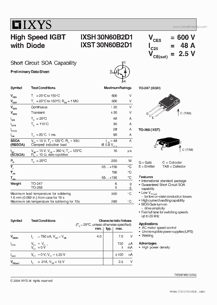 IXST30N60B2D1_4799450.PDF Datasheet