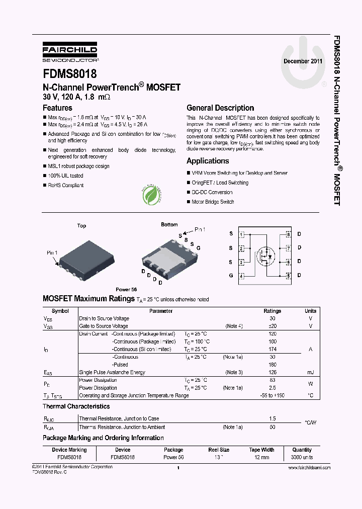 FDMS8018_4800464.PDF Datasheet