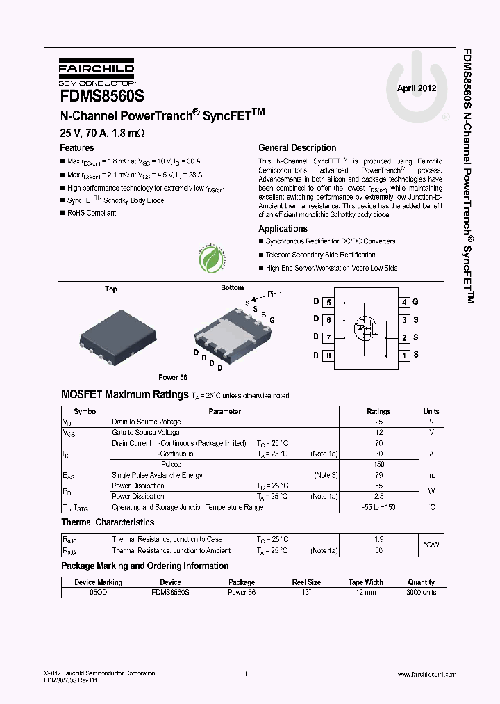 FDMS8560S_4800469.PDF Datasheet