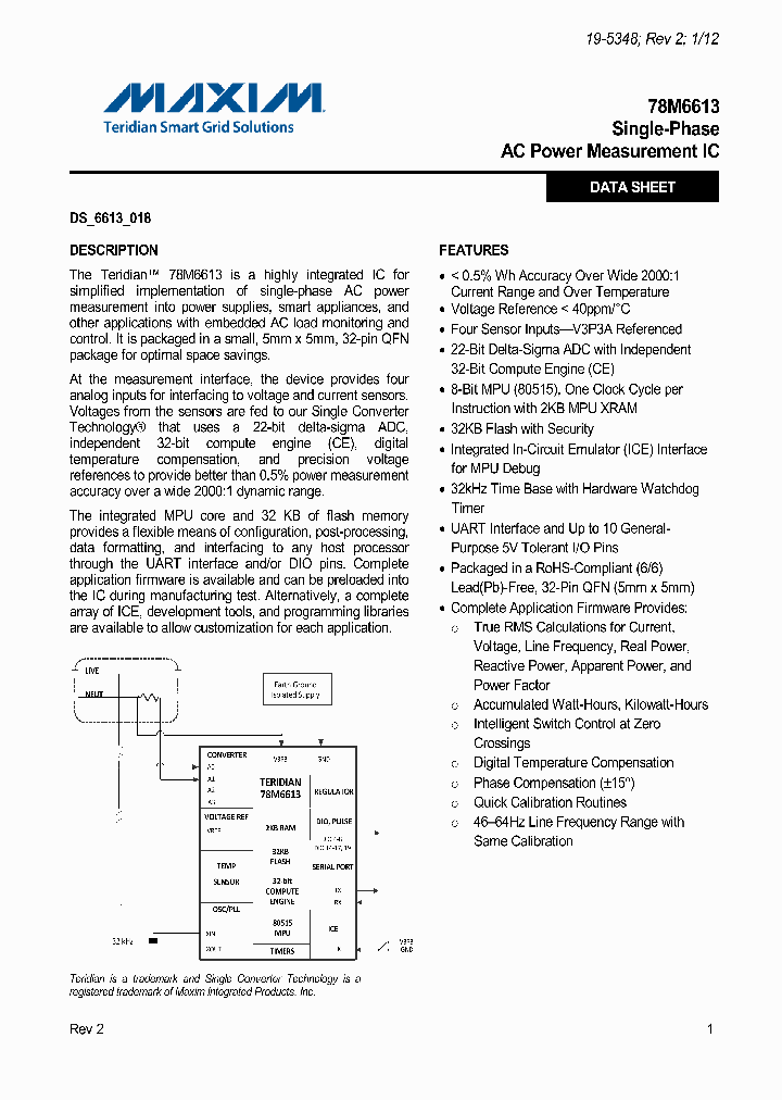 78M6613_4825797.PDF Datasheet