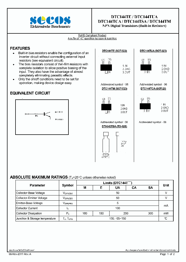 DTC144TE_4825876.PDF Datasheet