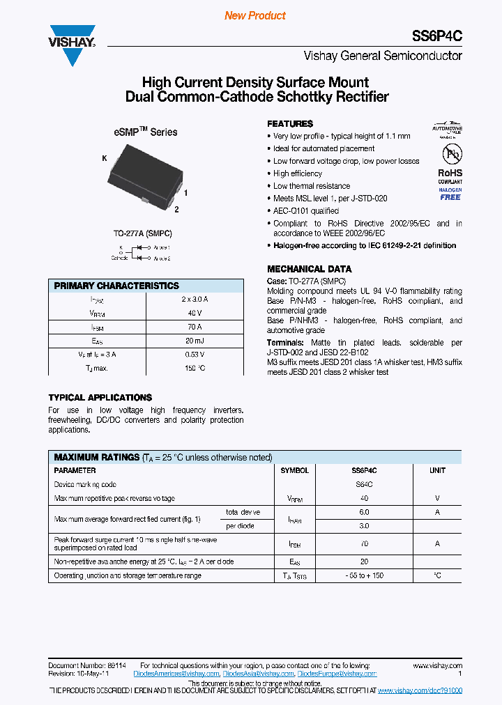 SS6P4CHM3-86A_4829158.PDF Datasheet