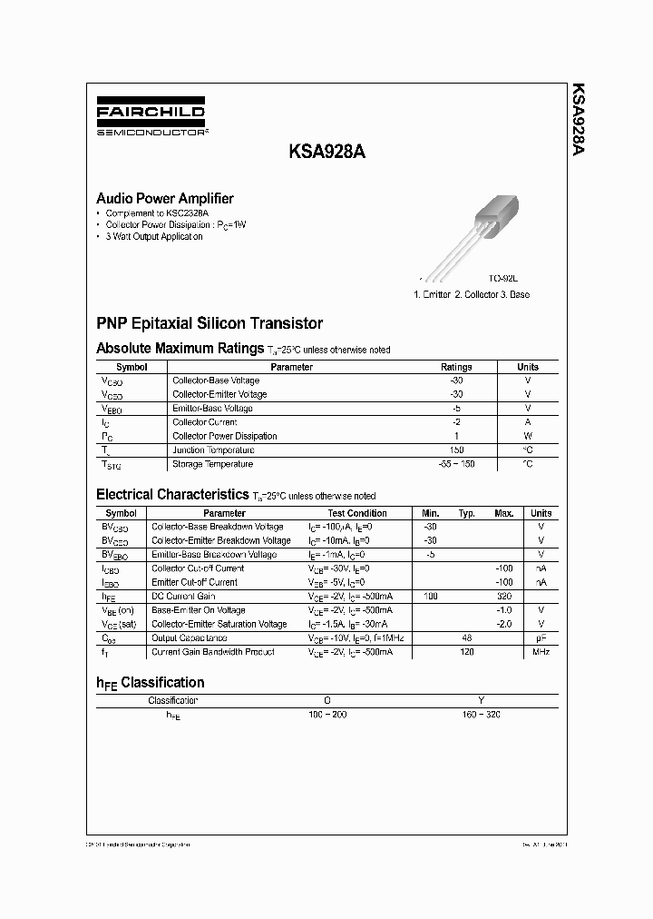 KSA928AYBU_4830877.PDF Datasheet