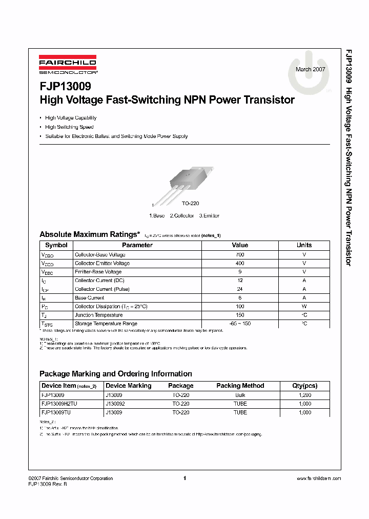 FJP13009TU_4841417.PDF Datasheet