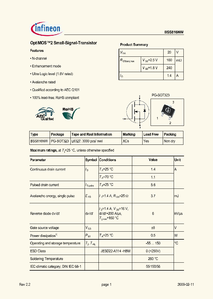 BSS816NW_4844015.PDF Datasheet