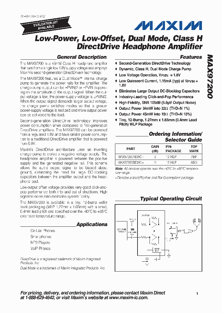 MAX9720012_4846738.PDF Datasheet