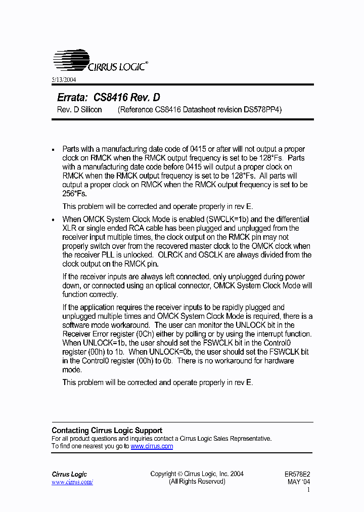 CS8416_4849027.PDF Datasheet