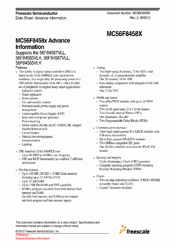 56F84587VLL_4849195.PDF Datasheet
