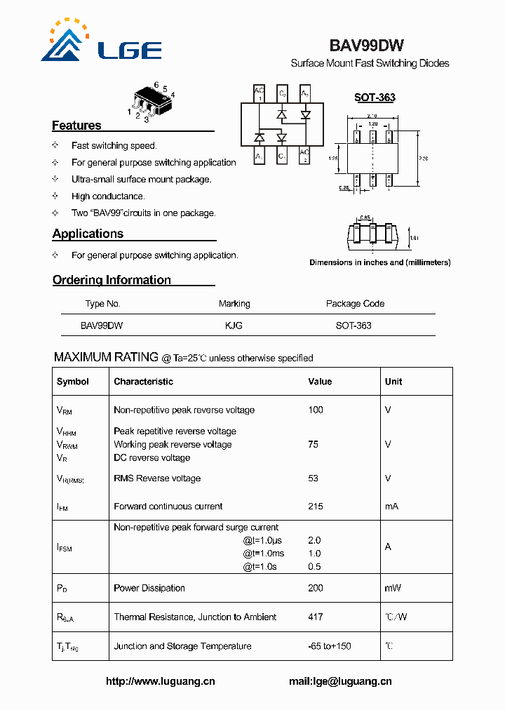 BAV99DW_4853322.PDF Datasheet