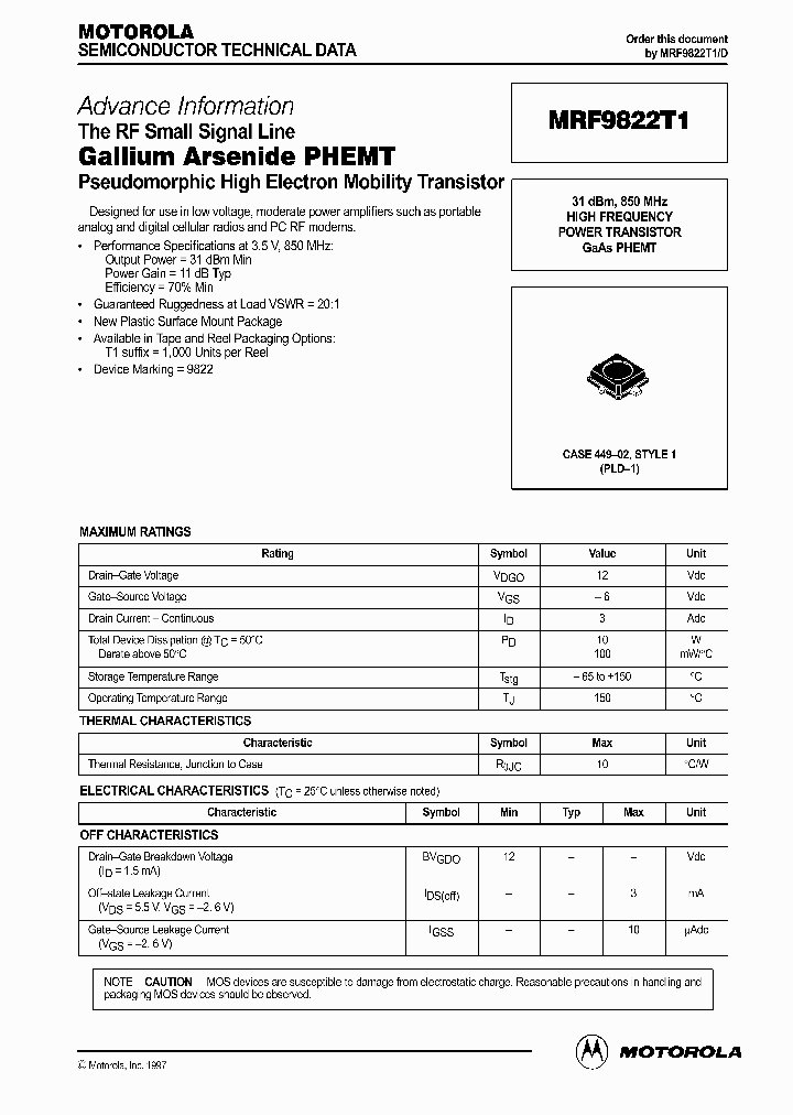 MRF9822T1_4854192.PDF Datasheet