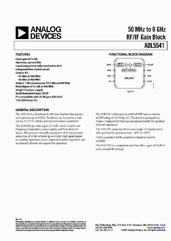 ADL5541-EVALZ_4859276.PDF Datasheet