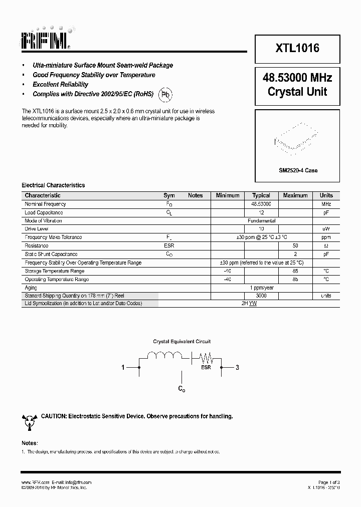 XTL1016_4860340.PDF Datasheet