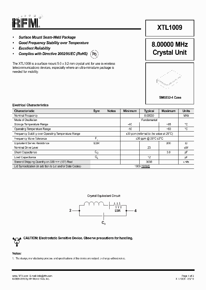 XTL1009_4860333.PDF Datasheet