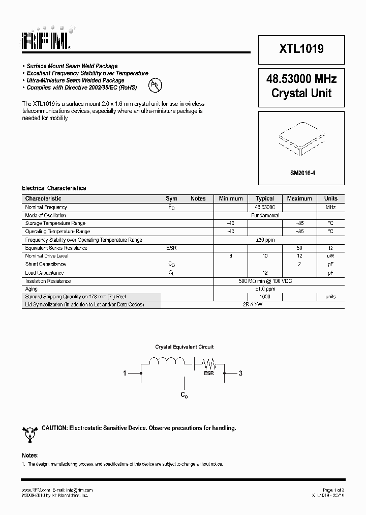 XTL1019_4860343.PDF Datasheet