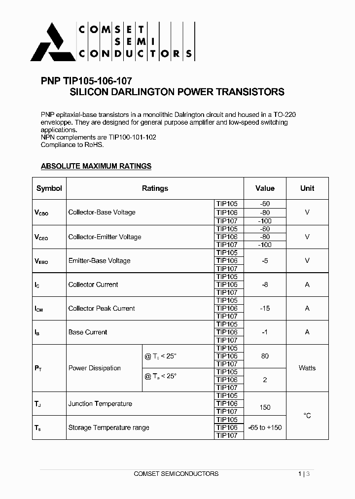 TIP105_4861870.PDF Datasheet