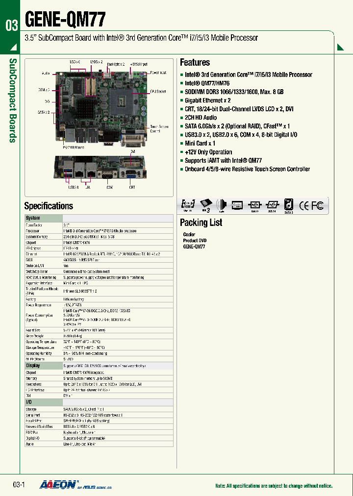 TF-GENE-QM77-A10_4864160.PDF Datasheet