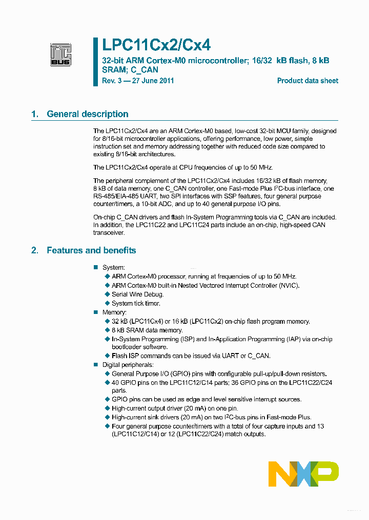 LPC11C12FBD48301_4864553.PDF Datasheet