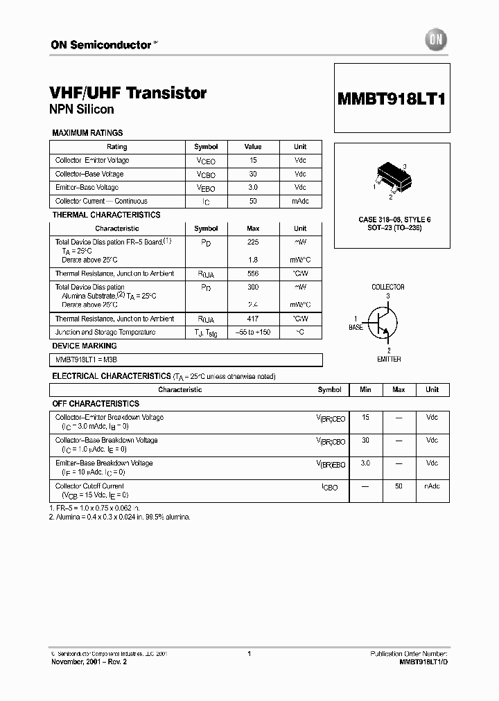 MMBT918LT1-D_4864687.PDF Datasheet