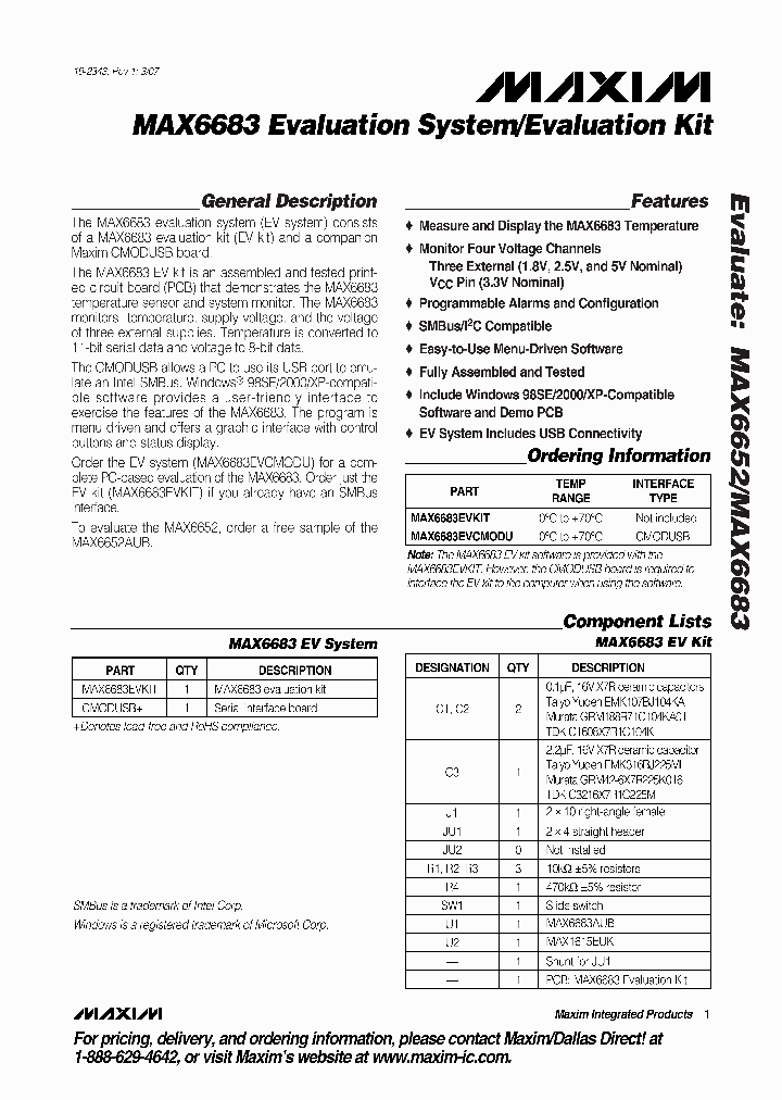 MAX6683EVCMODU_4865885.PDF Datasheet