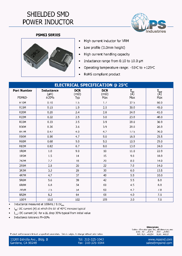PSM63-8R2M_4875619.PDF Datasheet