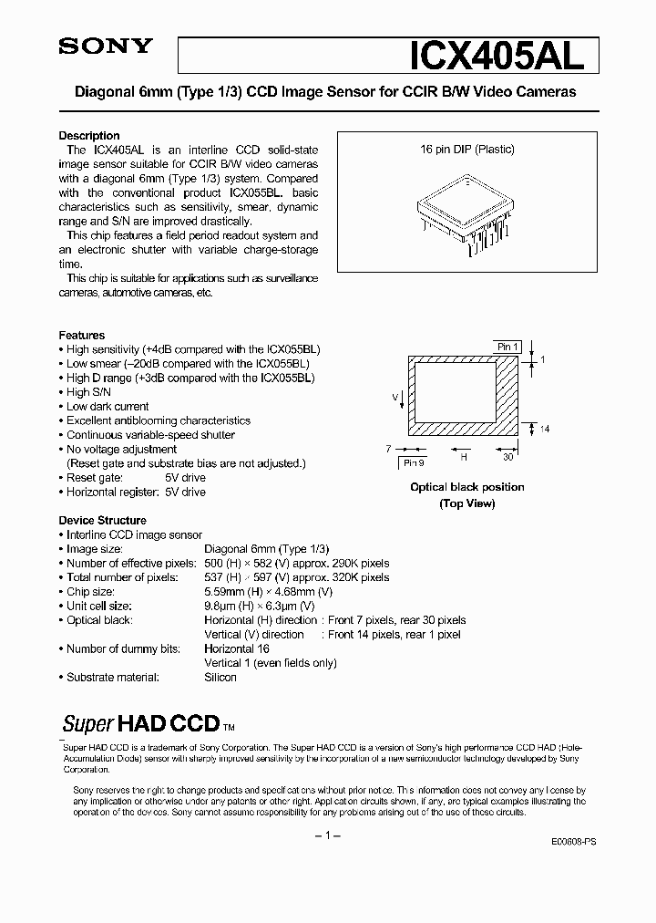 ICX405AL_4876102.PDF Datasheet