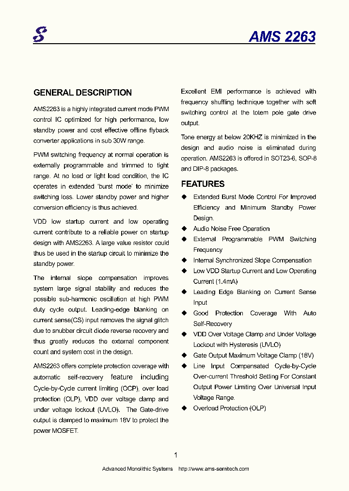 AMS2263AP_4876449.PDF Datasheet