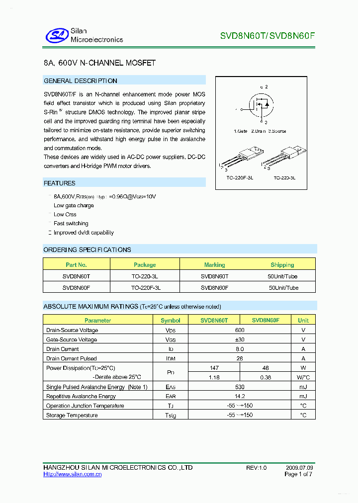SVD8N60F_4877443.PDF Datasheet
