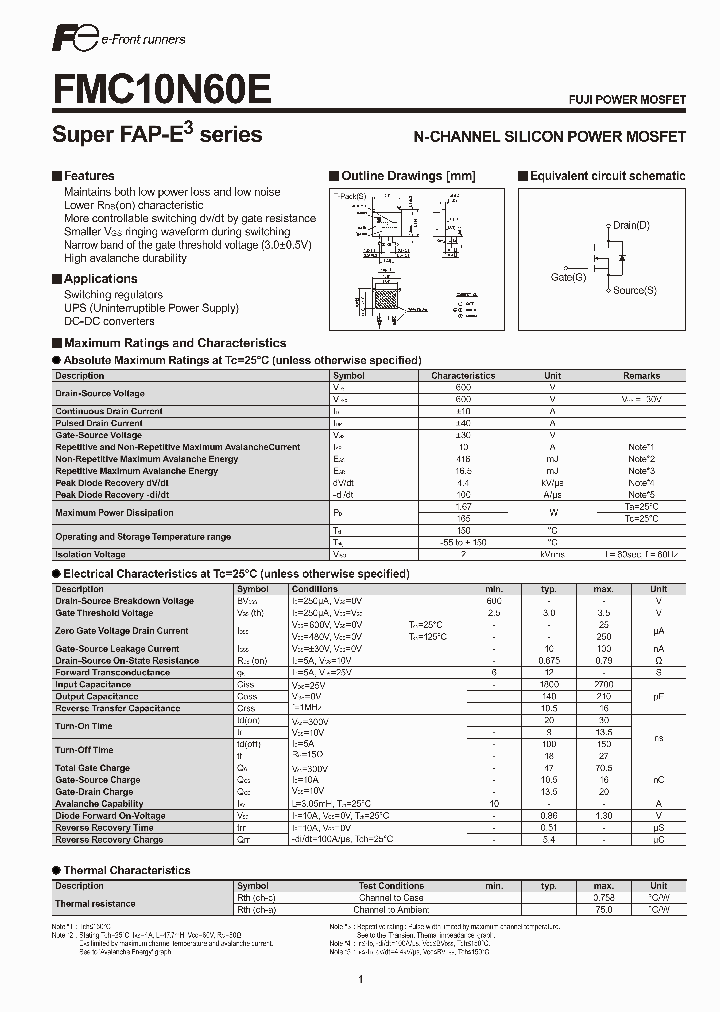 FMC10N60E_4880714.PDF Datasheet