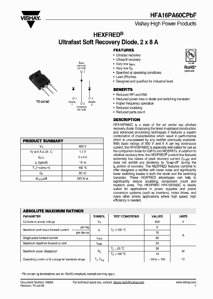 HFA16PA60C_4885771.PDF Datasheet