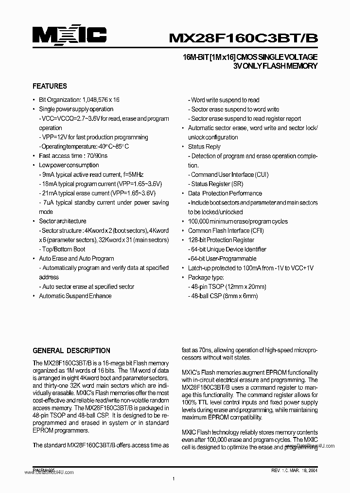 MX28F160C3BB_4886139.PDF Datasheet