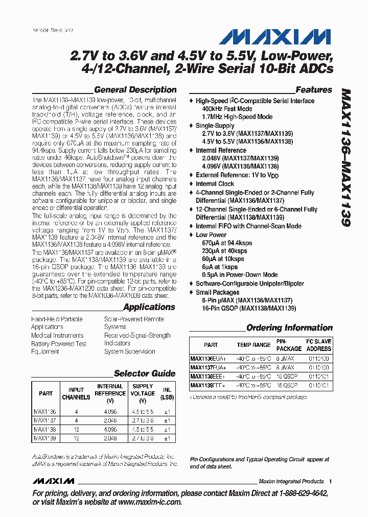 MAX1136EUA_4887103.PDF Datasheet