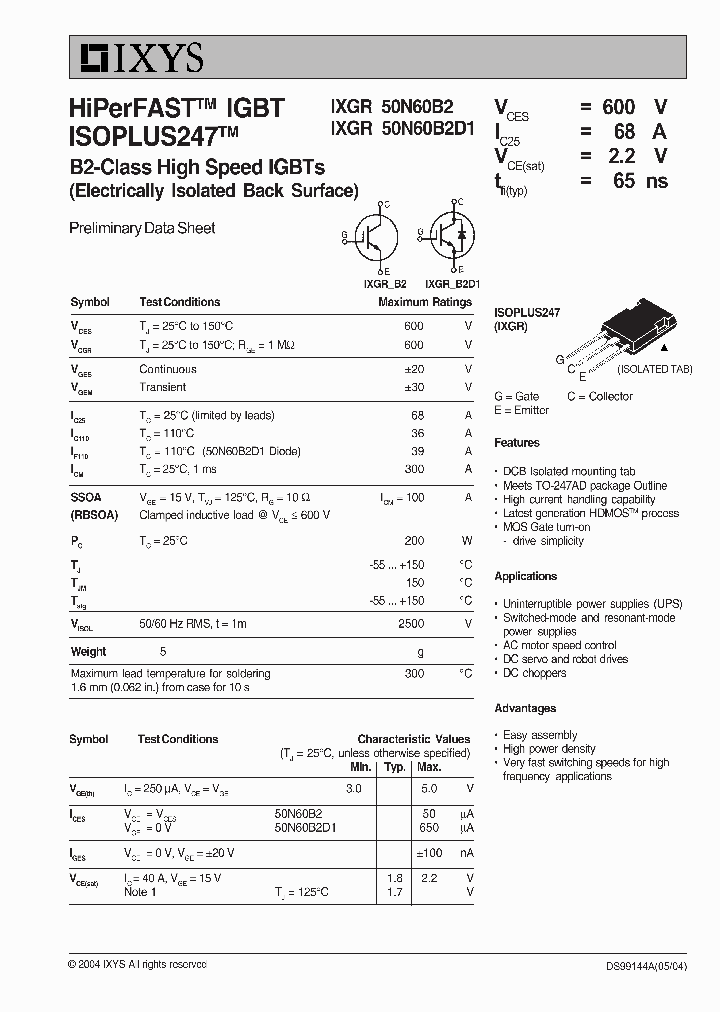 IXGR50N60B2D1_4887814.PDF Datasheet