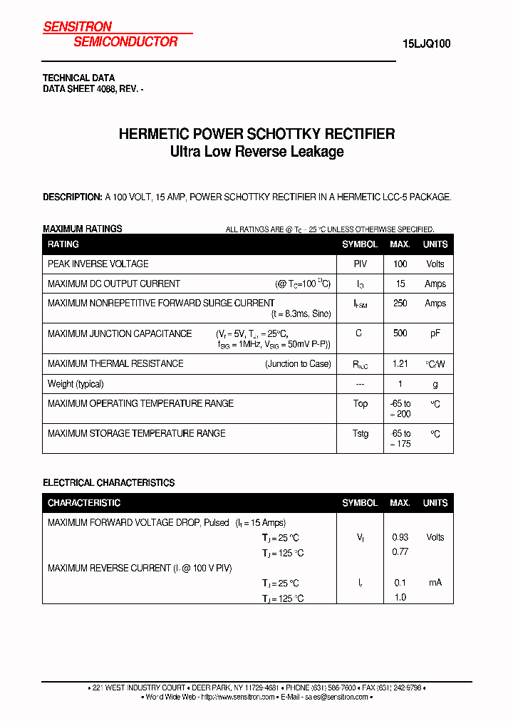 15LJQ100_4899087.PDF Datasheet