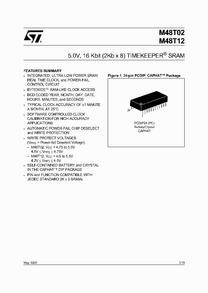 M48T12-70PC1_4912847.PDF Datasheet